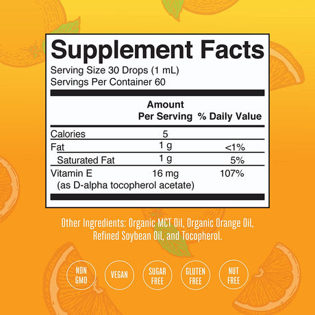 MaryRuth Organics USDA Vitamin E Liquid Drops 60Ml.
