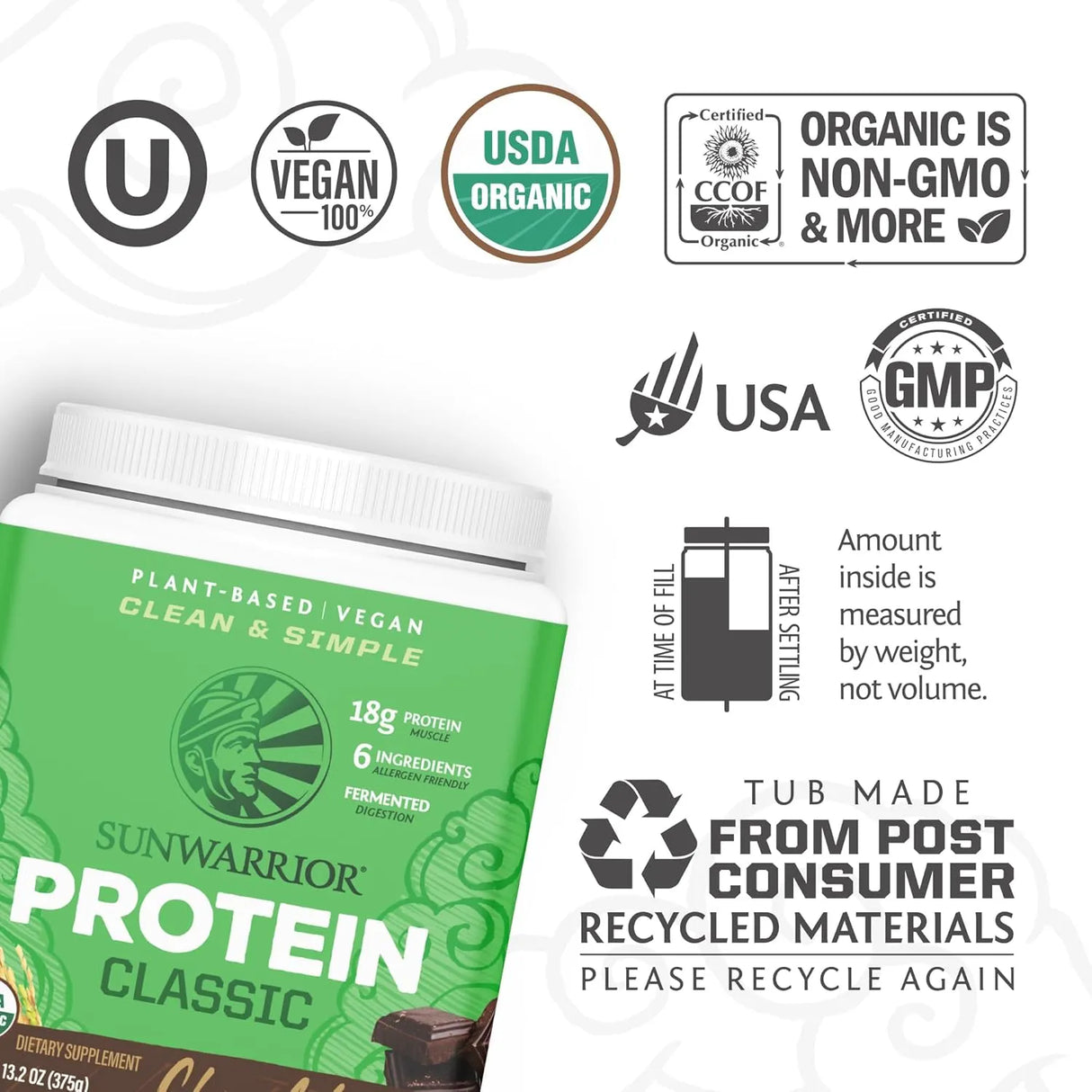 SUNWARRIOR - Sunwarrior Brown Rice Protein Powder Chocolate 375Gr. - The Red Vitamin MX - Suplementos Alimenticios - {{ shop.shopifyCountryName }}