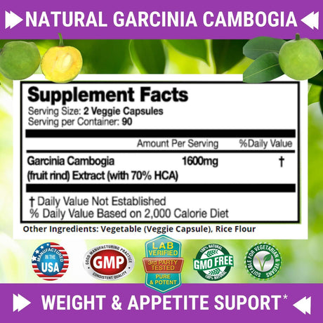 Fresh Healthcare Pure Garcinia Cambogia Extract 180 Capsulas