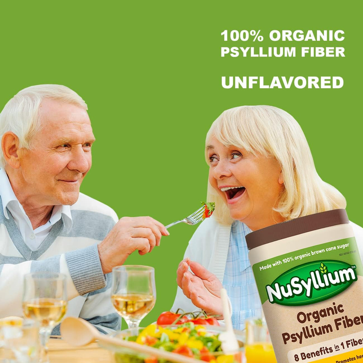 Nusyllium USDA Organic Psyllium Husk Fiber Powder 595Gr.