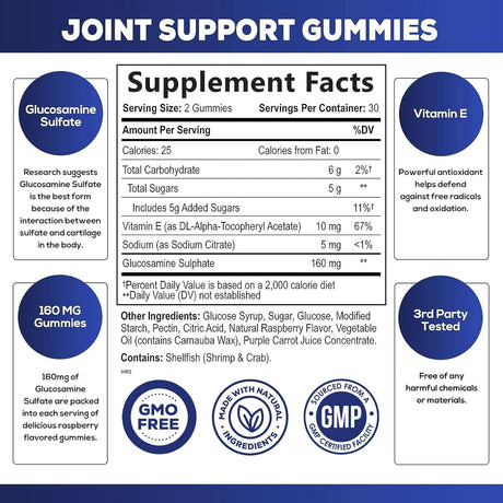 Nature's Gummies Joint Support Glucosamine 60 Gomitas