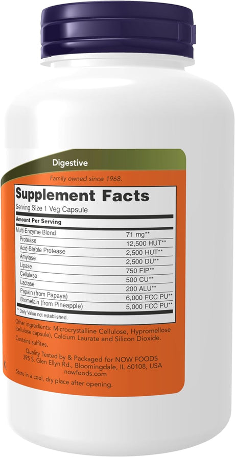 NOW Supplements Plant Enzymes 240 Capsulas