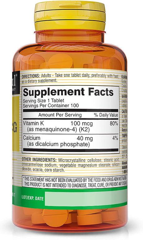Mason Natural Vitamin K2 100mcg 300 Tabletas