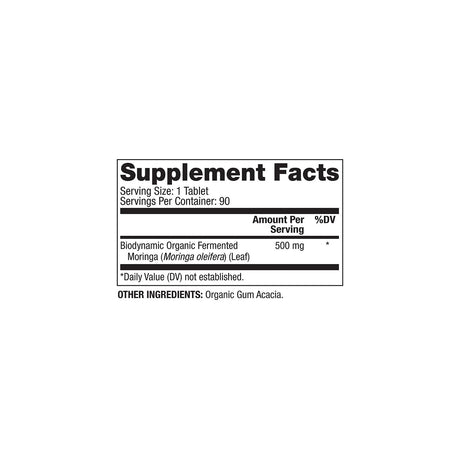 Dr. Mercola Biodynamic Organic Fermented Moringa 90 Tabletas