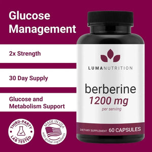 LUMA NUTRITION - Luma Nutrition Berberine 1200Mg. 60 Capsulas - The Red Vitamin MX - Suplementos Alimenticios - {{ shop.shopifyCountryName }}