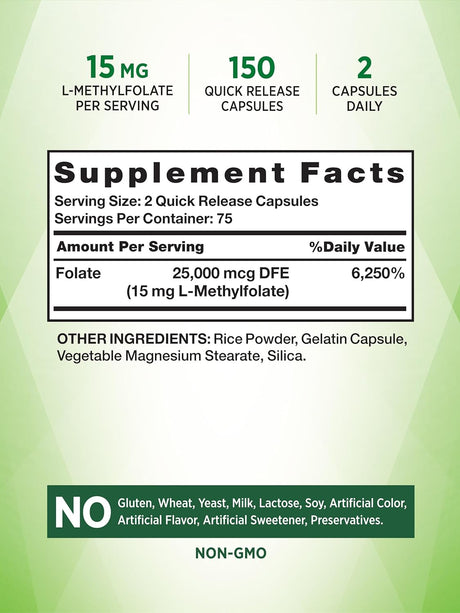 Nature's Truth L-Methylfolate 15Mg. 150 Capsulas