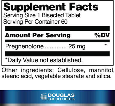 Douglas Laboratories Pregnenolone 25Mg. 60 Tabletas