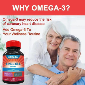 EAZGOO - EAZGOO Antarctic Krill Oil 1000Mg. 120 Capsulas Blandas - The Red Vitamin MX - Suplementos Alimenticios - {{ shop.shopifyCountryName }}