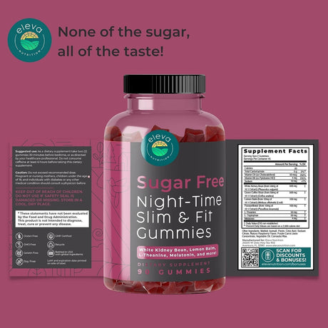 Eleva Nutrition Sugar-Free Night-Time Slimming Gummies 90 Gomitas