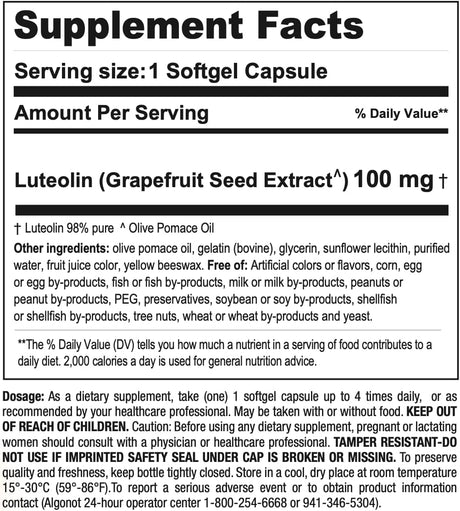 PureLut Pure liposomal Luteolin 60 Capsulas