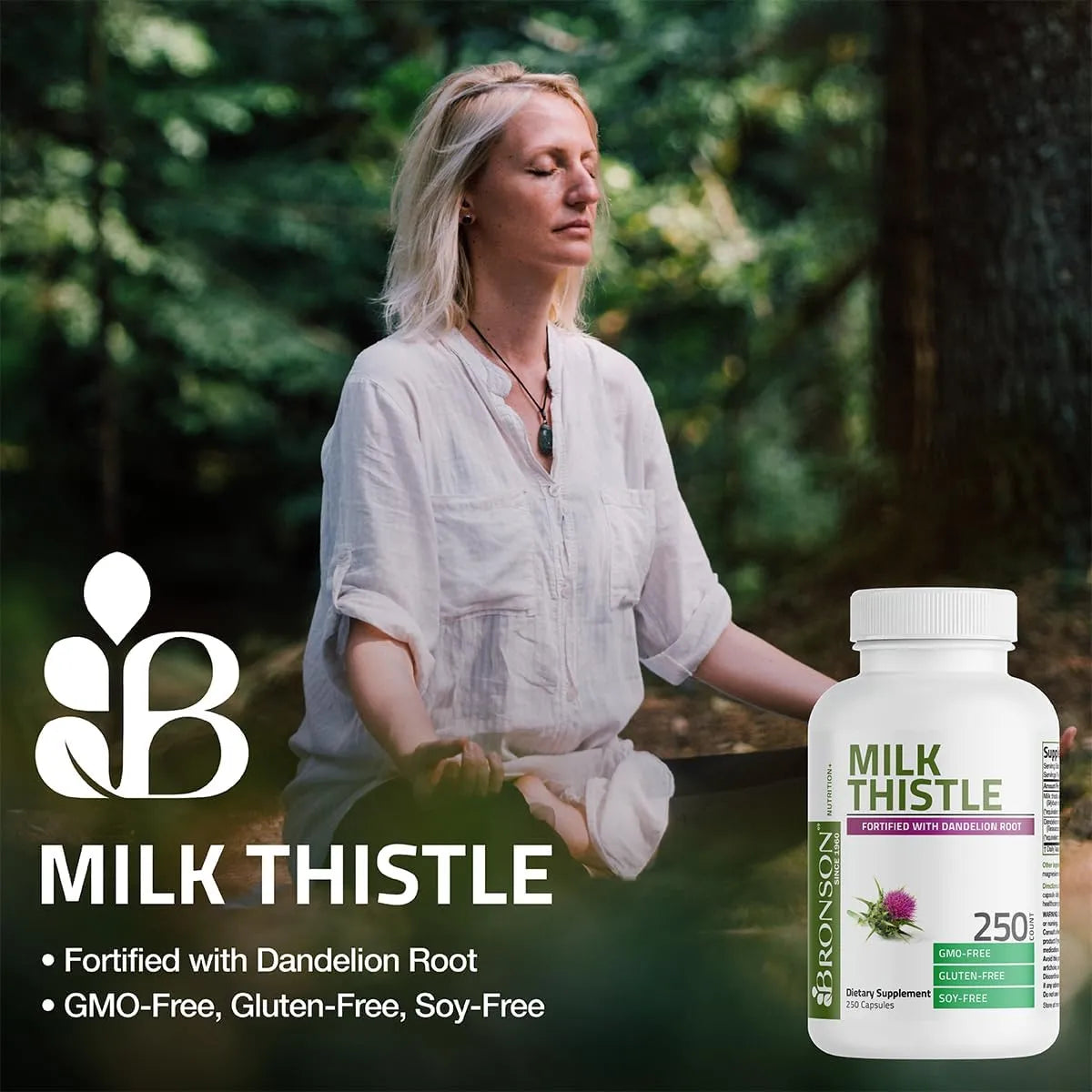 BRONSON - Bronson Milk Thistle Silymarin Marianum & Dandelion Root Liver Health Support 360 Capsulas - The Red Vitamin MX - Suplementos Alimenticios - {{ shop.shopifyCountryName }}