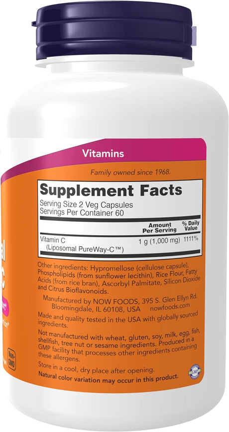 NOW Liposomal Vitamin C 120 Capsulas