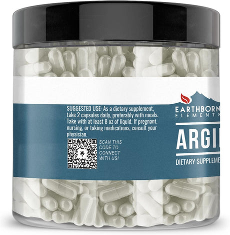 Earthborn Elements Arginine AAKG 200 Capsulas