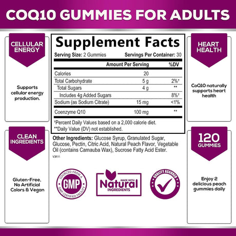 Nature's Nutrition CoQ10 100Mg. 60 Gomitas