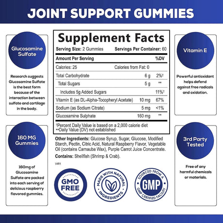 Nature's Gummies Joint Support Glucosamine 120 Gomitas