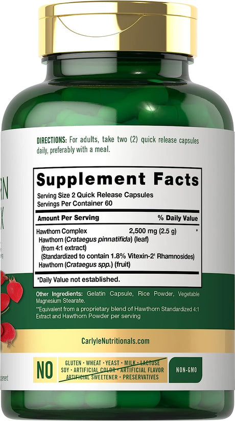 Carlyle Hawthorn Berry Complex 2500Mg. 120 Capsulas