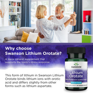 Swanson Lithium Orotate 5Mg. 60 Capsulas