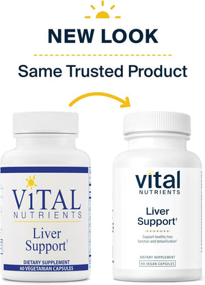 Vital Nutrients Liver Support Milk Thistle and Curcumin 60 Capsulas