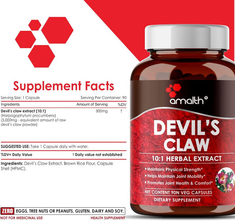 Amalth Devils Claw Extract 5000Mg. 90 Capsulas