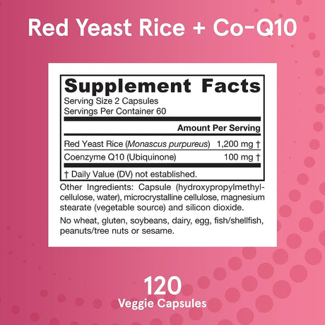 Jarrow Formulas Red Yeast Rice 120 Capsulas
