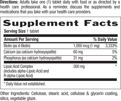 Country Life Active Lipoic Acid 300Mg. 60 Tabletas