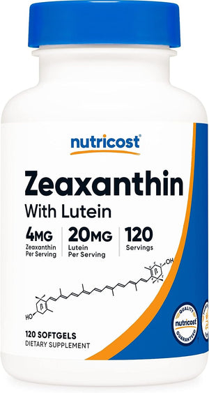 Nutricost Zeaxanthin with Lutein 20Mg. 120 Capsulas Blandas