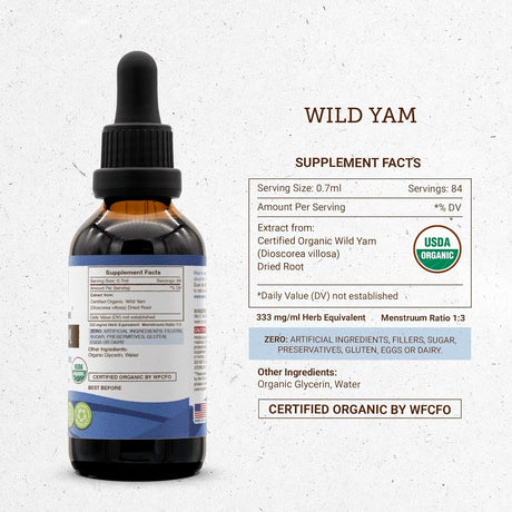 Secrets of the Tribe Wild Yam Organic Tincture 2 Fl. Oz.