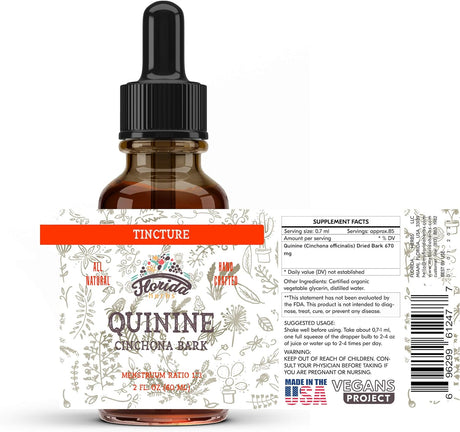Florida Herbs Quinine Tincture Extract 120Ml.