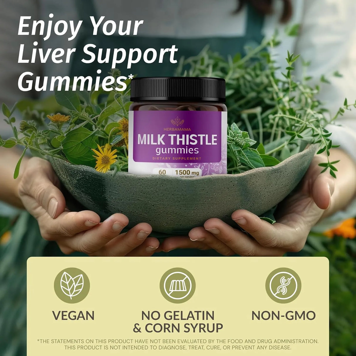 HERBAMAMA - HERBAMAMA Milk Thistle Gummies 1500Mg. 60 Gomitas - The Red Vitamin MX - Suplementos Alimenticios - {{ shop.shopifyCountryName }}
