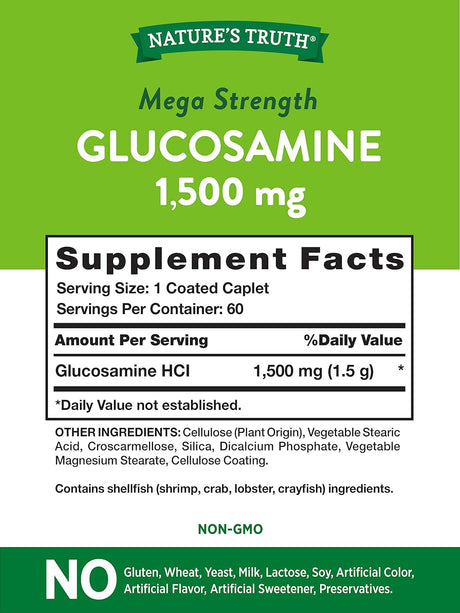 Nature's Truth Glucosamine 1500Mg. 60 Tabletas