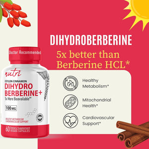 NATURE´S FUSIONS - Nature's Fusions Dihydroberberine 100Mg. 60 Capsulas - The Red Vitamin MX - Suplementos Alimenticios - {{ shop.shopifyCountryName }}
