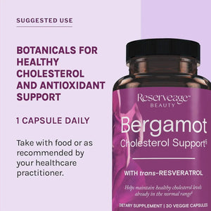 RESERVEAGE NUTRITION - Reserveage Beauty Bergamot Cholesterol Support 30 Capsulas - The Red Vitamin MX - Suplementos Alimenticios - {{ shop.shopifyCountryName }}