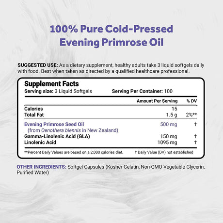 Naturalis Evening Primrose Oil 500Mg. 300 Capsulas Blandas