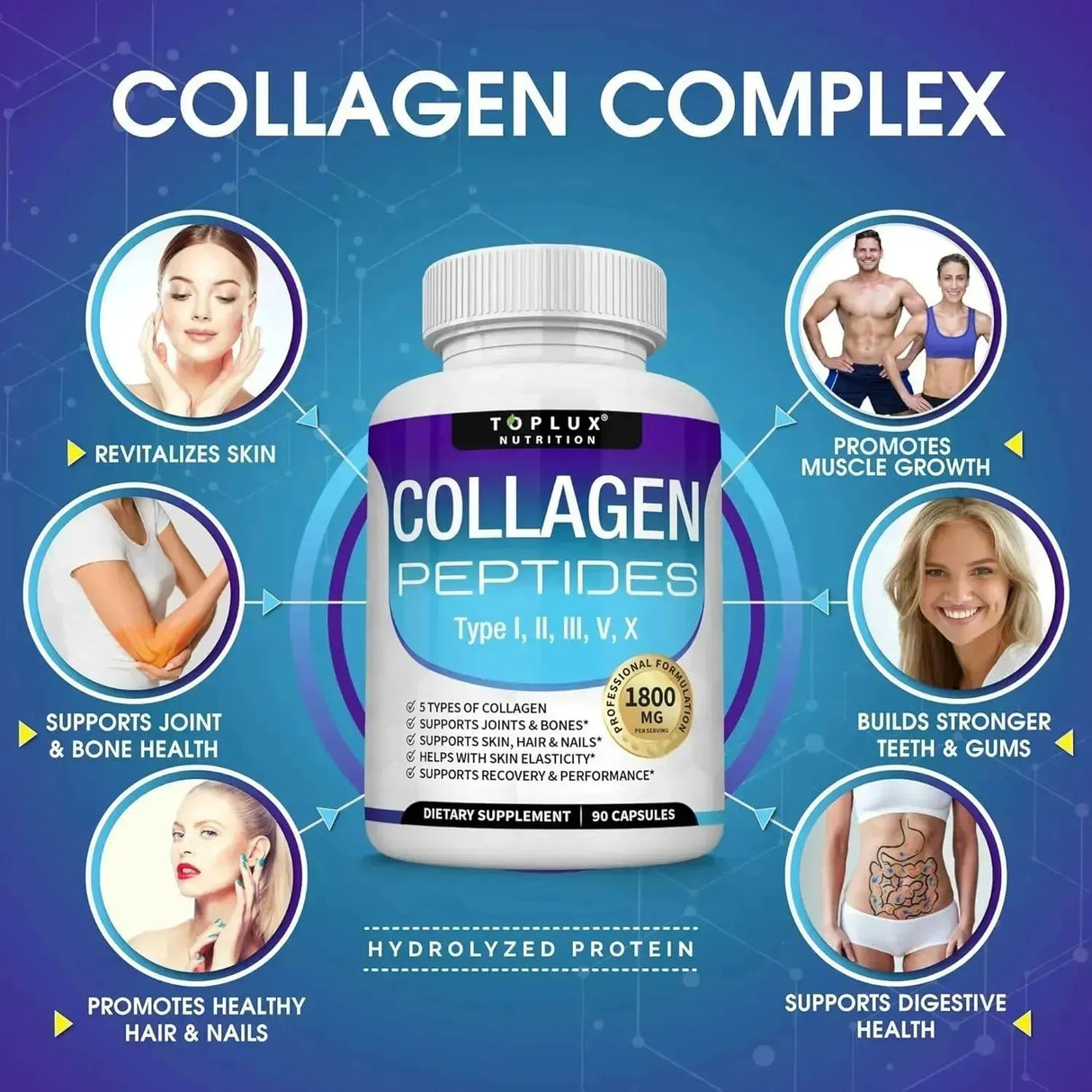 TOPLUX - Toplux Multi Collagen Peptides 1800Mg. 90 Capsulas 2 Pack - The Red Vitamin MX - Suplementos Alimenticios - {{ shop.shopifyCountryName }}