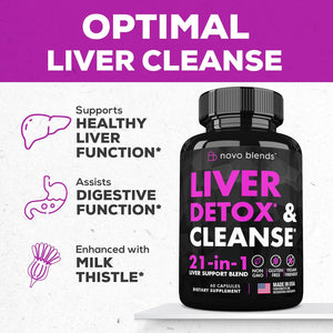 Novo Blends Liver Cleanse Detox & Repair 60 Capsulas