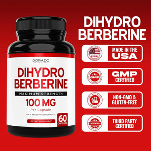 DORADO NUTRITION - Dorado Nutrition Dihydroberberine 100Mg. 60 Capsulas - The Red Vitamin MX - Suplementos Alimenticios - {{ shop.shopifyCountryName }}