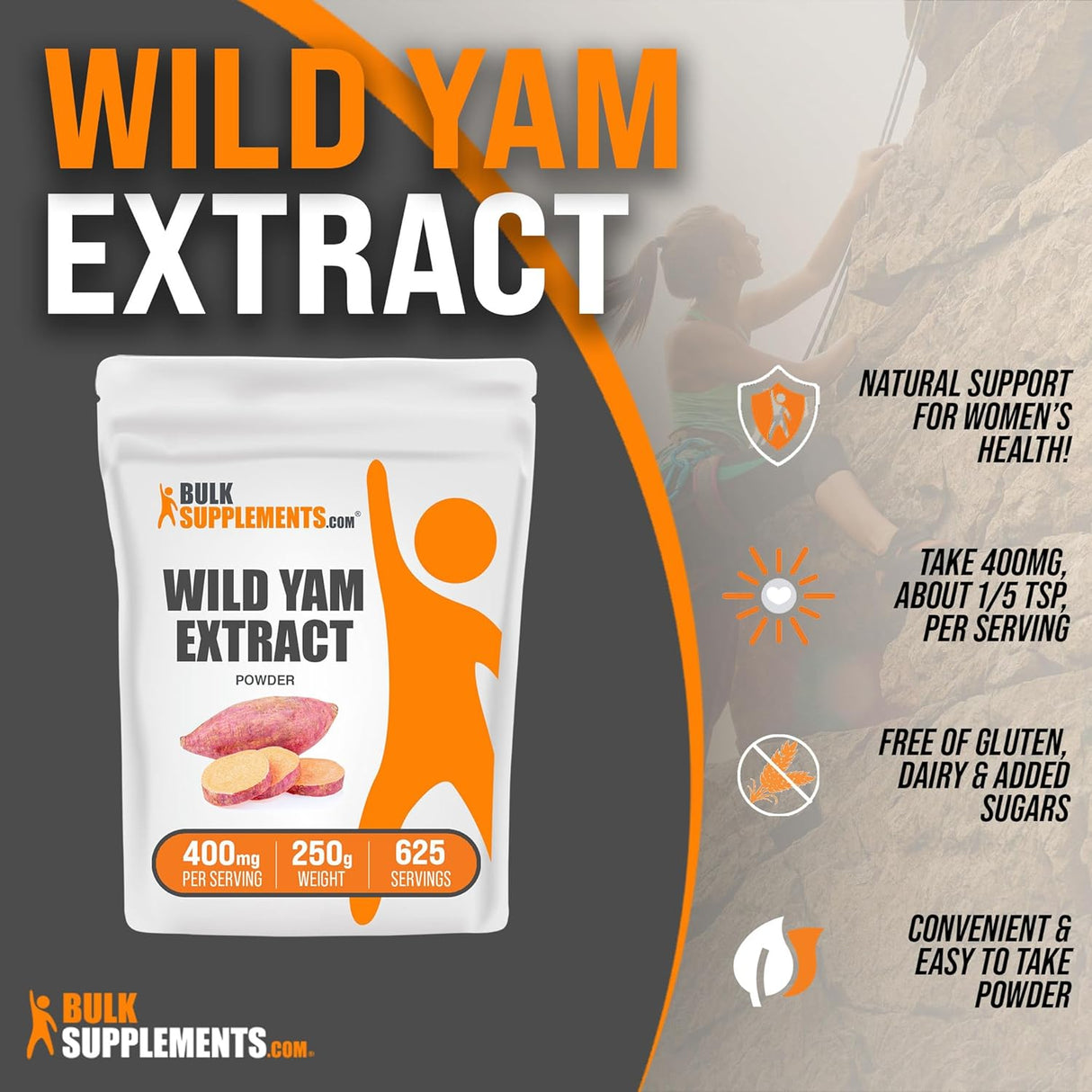 Bulk Supplements Wild Yam Extract Powder 250Gr.