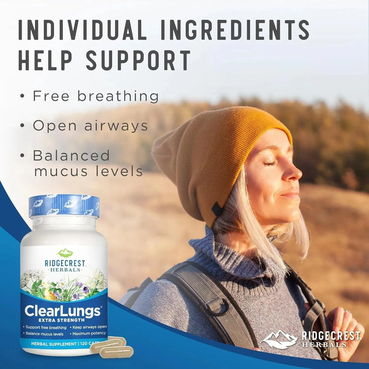 RIDGECREST HERBALS - RidgeCrest Herbals ClearLungs Extra Strength 120 Capsulas - The Red Vitamin MX - Suplementos Alimenticios - {{ shop.shopifyCountryName }}