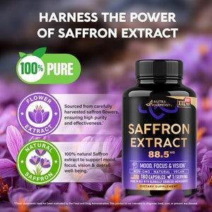 NUTRA HARMONY - NUTRA HARMONY Natural Saffron 88.5Mg. 180 Capsulas - The Red Vitamin MX - Suplementos Alimenticios - {{ shop.shopifyCountryName }}