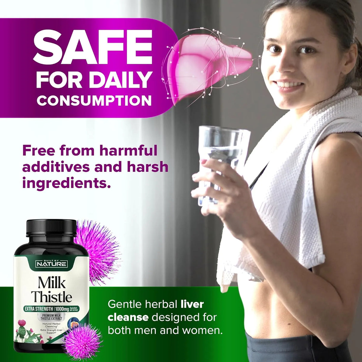 BUILT BY NATURE - Built by Nature Milk Thistle 1000Mg. 60 Capsulas - The Red Vitamin MX - Suplementos Alimenticios - {{ shop.shopifyCountryName }}