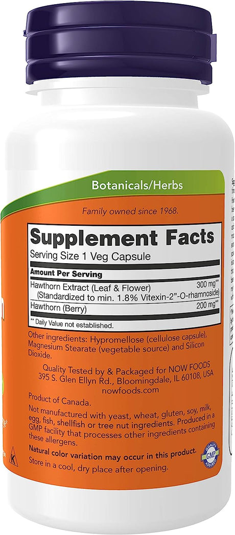 NOW Supplements Hawthorn Extract 300Mg. 90 Capsulas 2 Pack