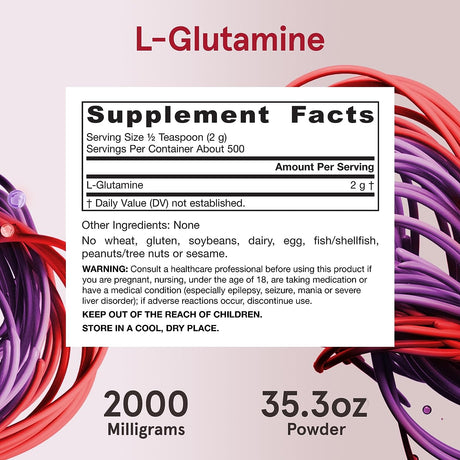 Jarrow Formulas L-Glutamine Powder 1Kg.