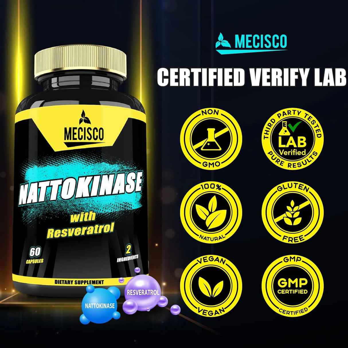MECISCO - Mecisco Nattokinase 4000 FU 60 Capsulas - The Red Vitamin MX - Suplementos Alimenticios - {{ shop.shopifyCountryName }}