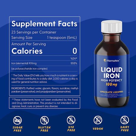 Hematex Liquid Iron Supplement 100Mg. 118Ml.