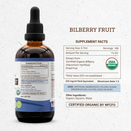 Secrets of the Tribe Bilberry Liquid Extract 4 Fl.Oz.