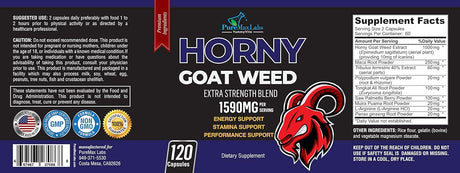 PureMax Labs Horny Goat Weed Extra Strength 120 Capsulas