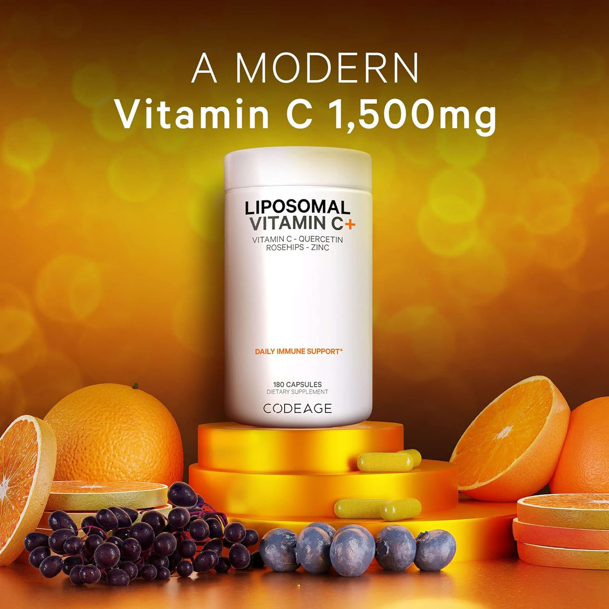 Codeage Liposomal Vitamin C 1500Mg. 180 Capsulas