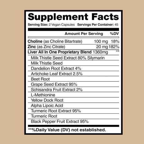 American Standard Supplements Liver Cleanse & Detox 90 Capsulas