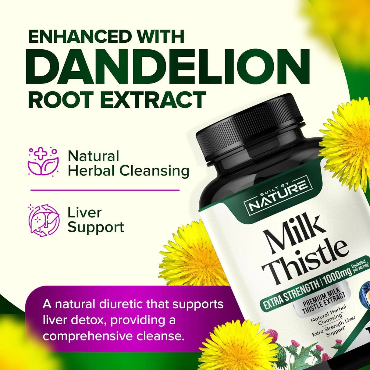 BUILT BY NATURE - Built by Nature Milk Thistle 1000Mg. 120 Capsulas - The Red Vitamin MX - Suplementos Alimenticios - {{ shop.shopifyCountryName }}