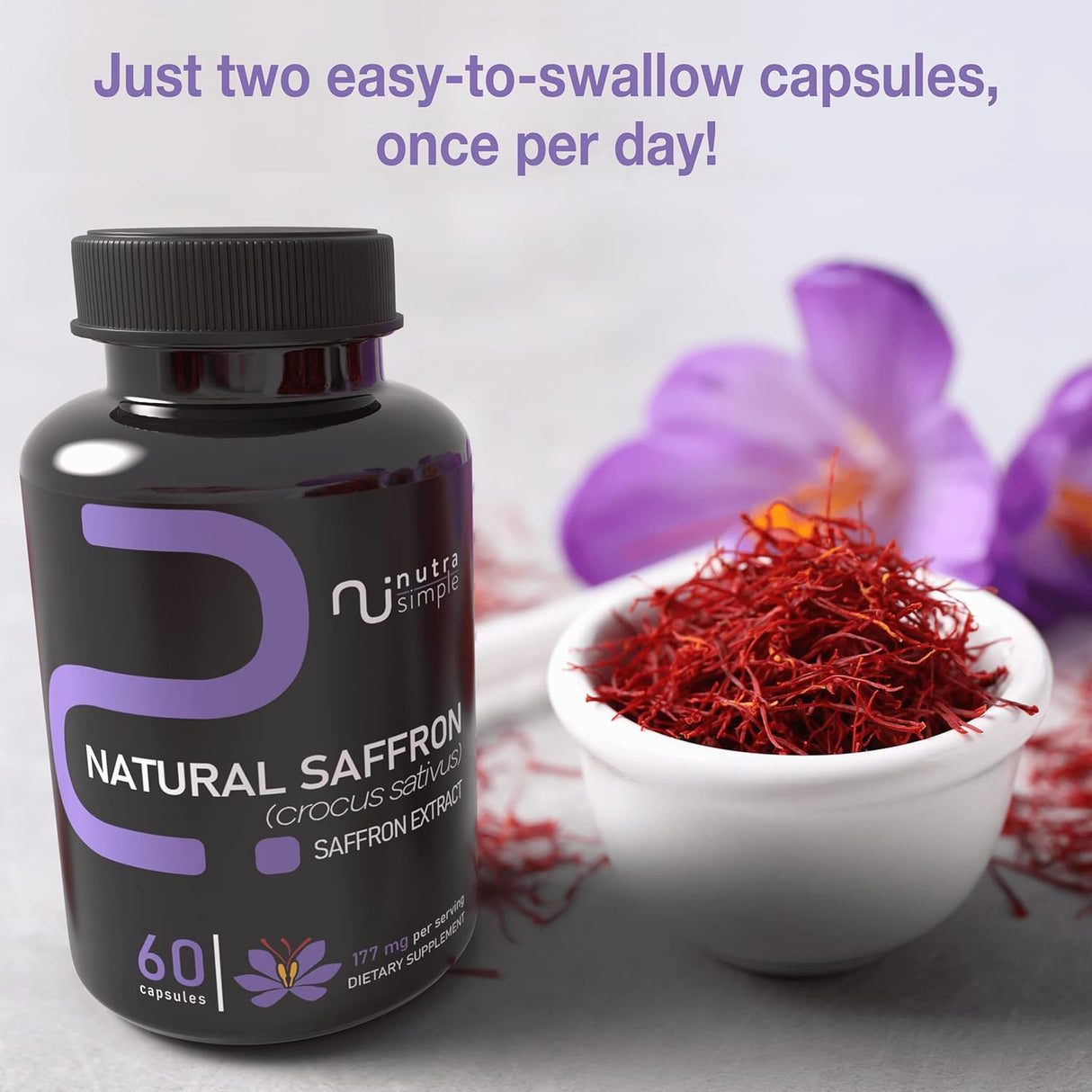 Nutra Simple Saffron 177Mg. 60 Capsulas